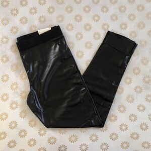 PINK Victoria’s Secret Shiny Black Faux Leather Leggings